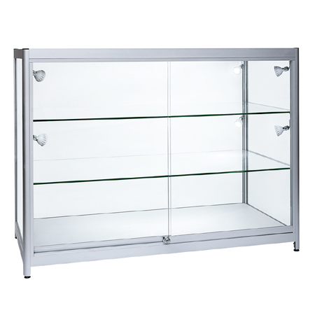 R1555A – Aluminium Full Glass Showcase – 900 x 600 x 1000mm - Trade Systems